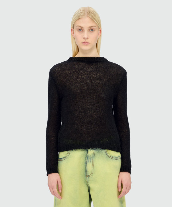 Superlight black mohair sweater