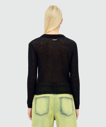 Superlight black mohair sweater