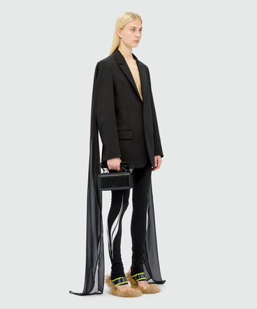 Black Lycra leggings with MSGM Race print