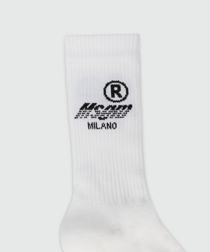White socks with MSGM Race jacquard graphics 1 Women 