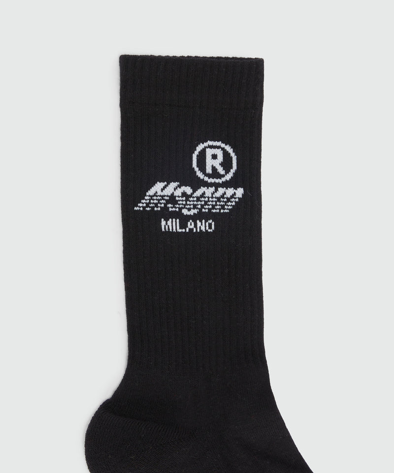 Black socks with MSGM Race jacquard graphics 99 Women 