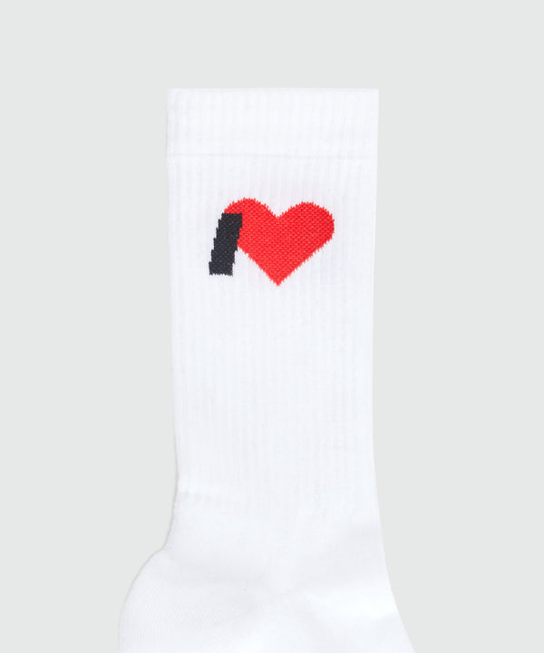 White socks with MSGM jacquard graphics
