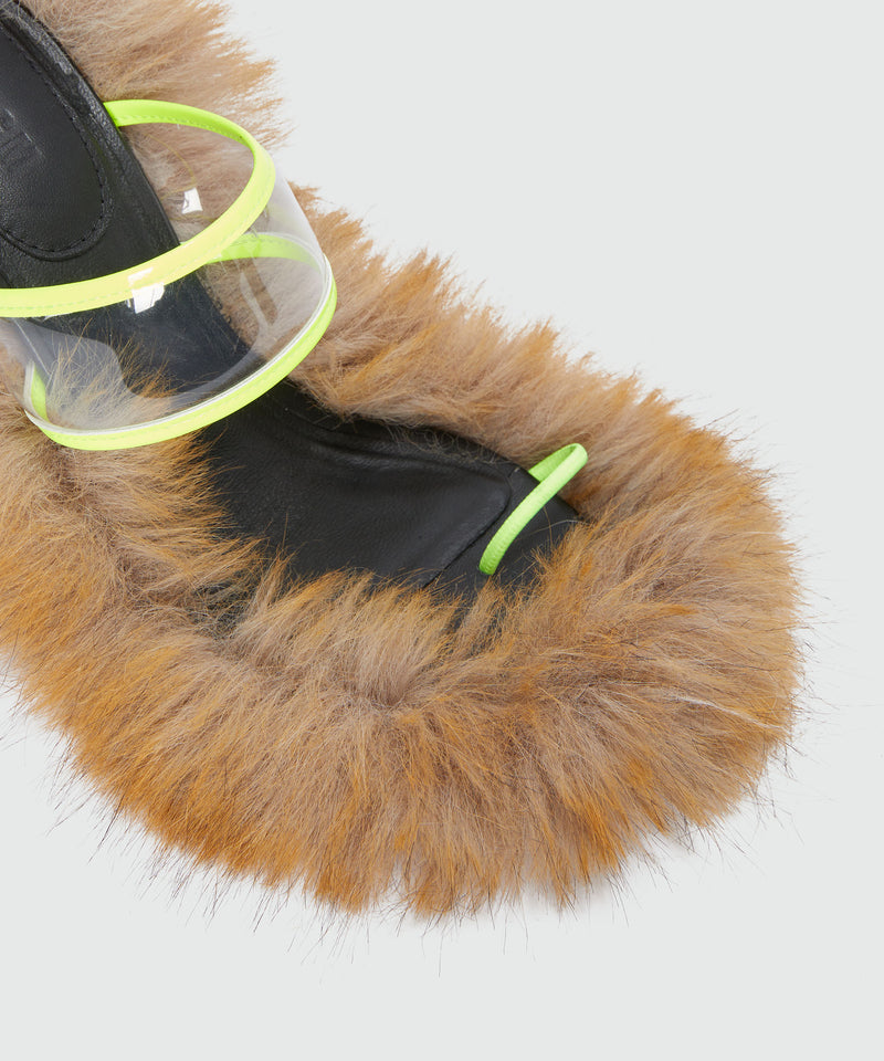 MSGM Iconic heeled sandals with fluffy profiles 24 Women 