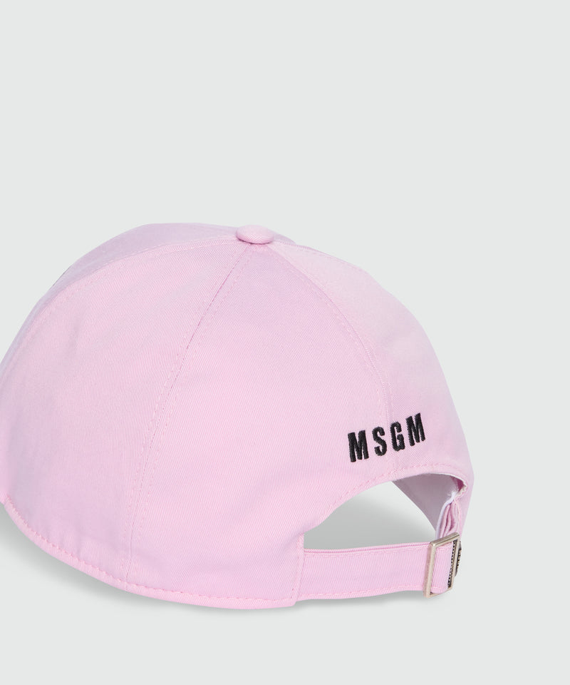 Cappello baseball rosa con ricamo MSGM 12 Uomo 