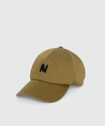 Cappello baseball verde militare con ricamo MSGM