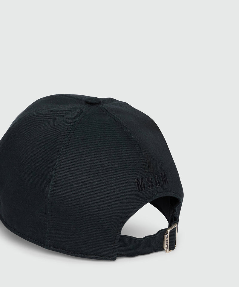 Black baseball cap with MSGM embroidery 99 Uomo 