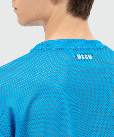 Long-sleeve mesh T-shirt with print