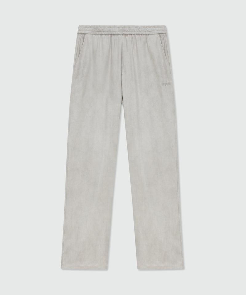 Ice grey wide-leg lyocell trousers with hand airbrushed tie-dye effect 93 Uomo 