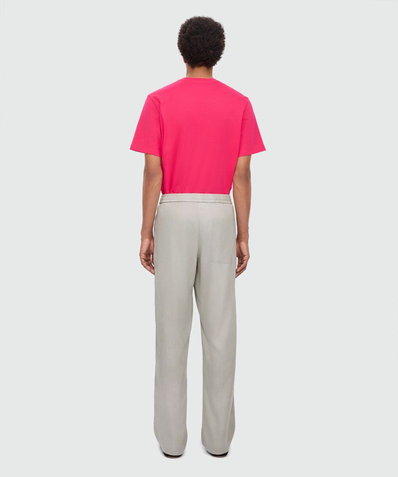 Ice grey wide-leg lyocell trousers with hand airbrushed tie-dye effect 93 Uomo 