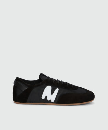 Black Super Flat suede sneakers