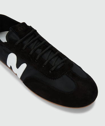 Black Super Flat suede sneakers