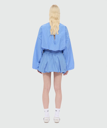 Light blue taffeta balloon miniskirt