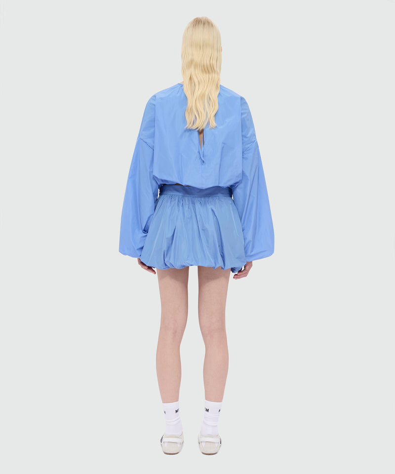 Light blue taffeta balloon miniskirt 84 Donna 