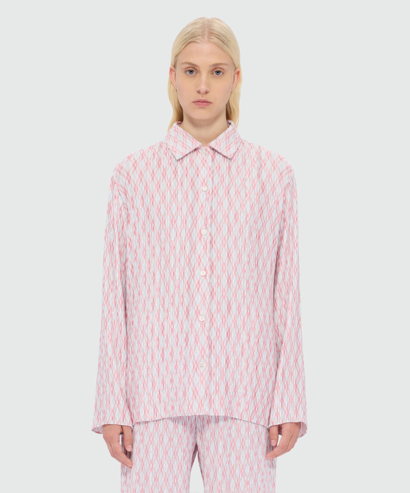Multicolor pleated check-print shirt 01 Donna 