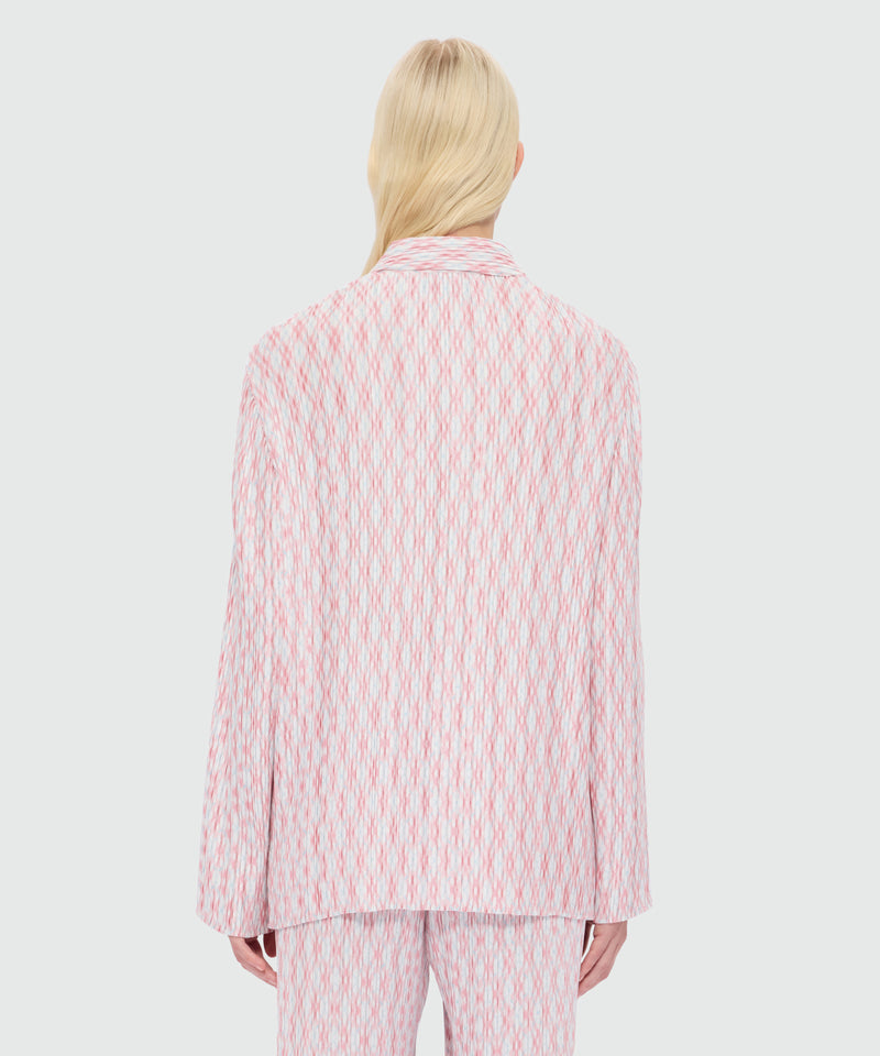 Multicolor pleated check-print shirt 01 Donna 
