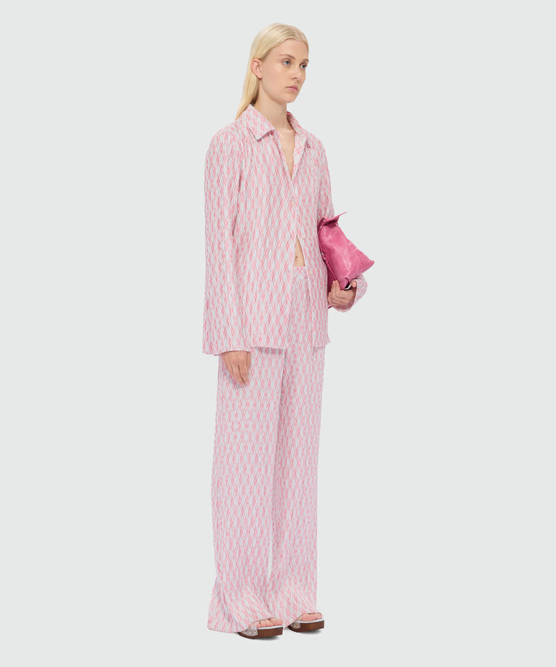 Multicolor pleated check-print shirt 01 Donna 