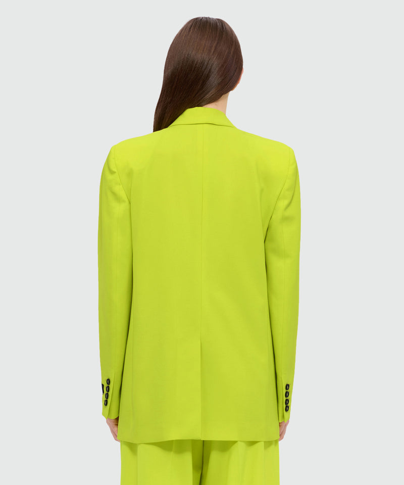 Lime double-breasted lightweight wool jacket 33 Donna 