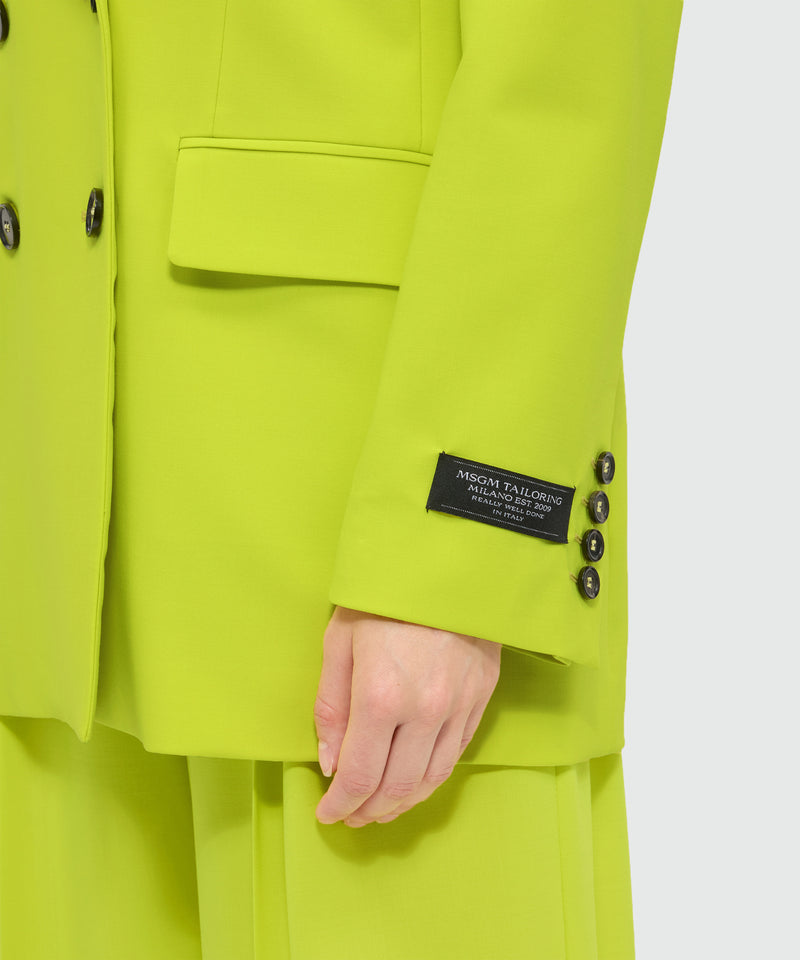 Lime double-breasted lightweight wool jacket 33 Donna 