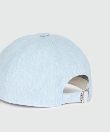 Denim baseball cap with MSGM embroidery