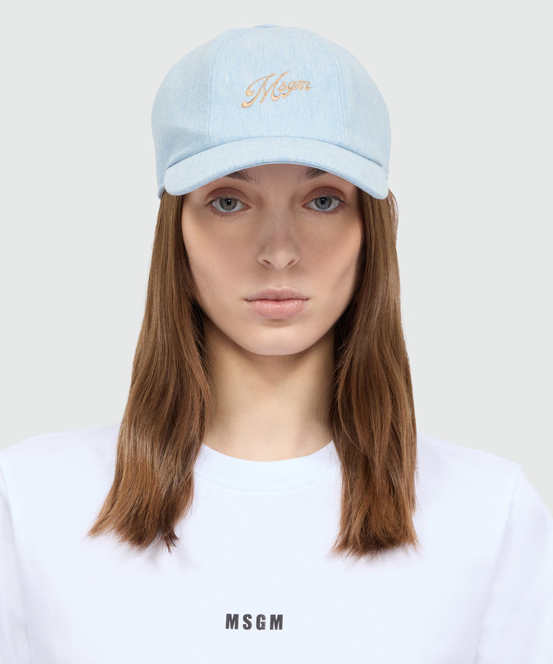 Denim baseball cap with MSGM embroidery 82 Donna 