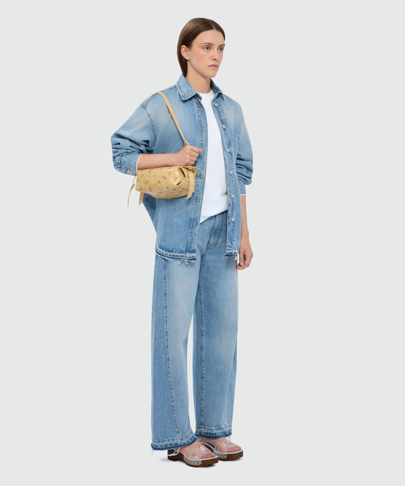 White short-sleeve cotton jersey T-shirt with Mwave logo embroidery on the chest 01 Donna 