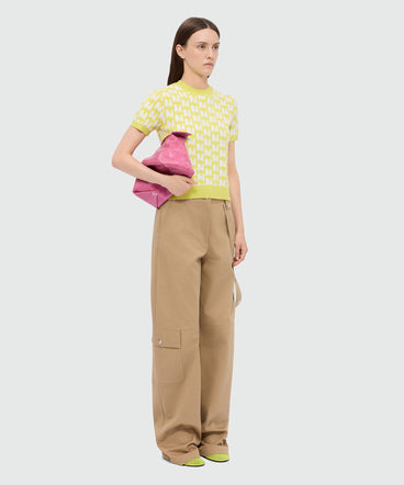 Lime MWAVE jacquard knit top