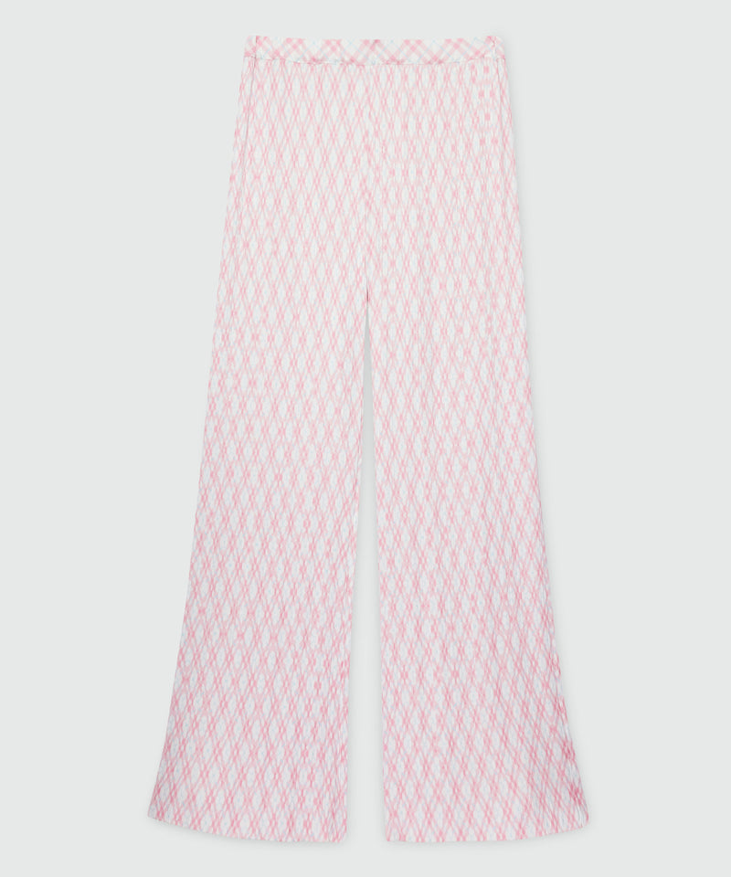 Multicolor pleated check-print trousers 01 Donna 