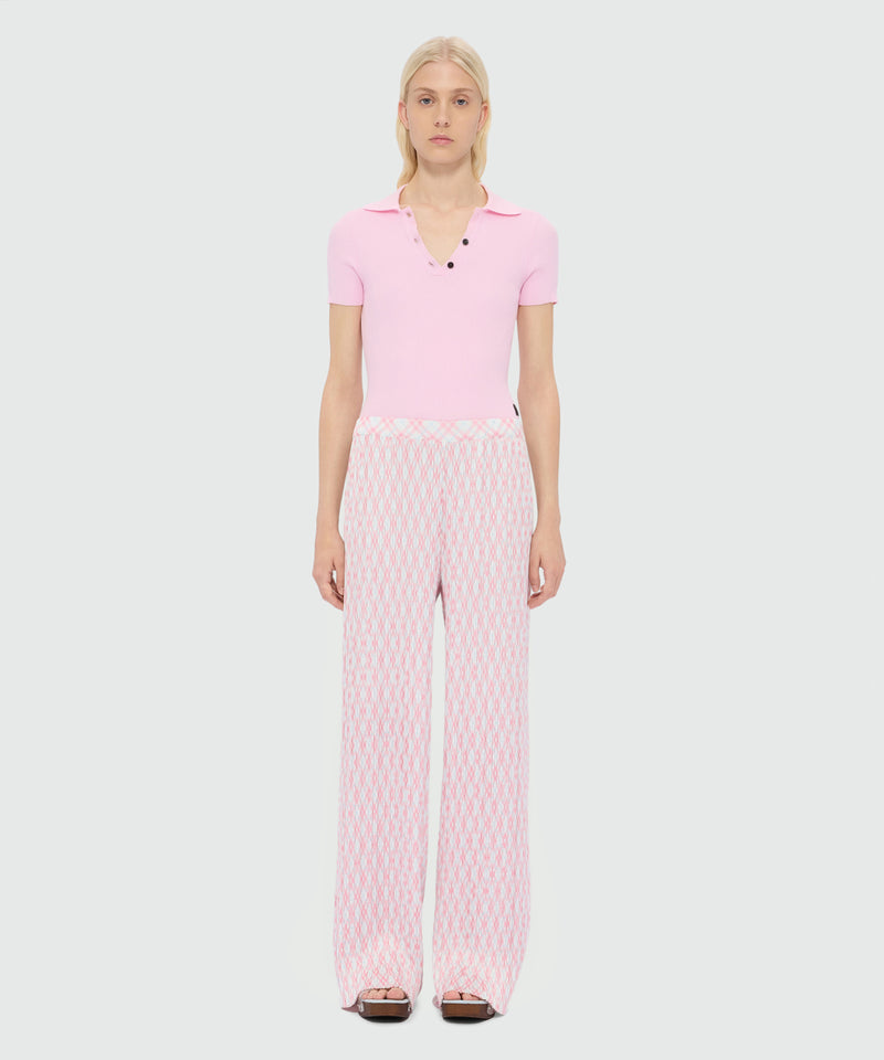 Multicolor pleated check-print trousers 01 Donna 