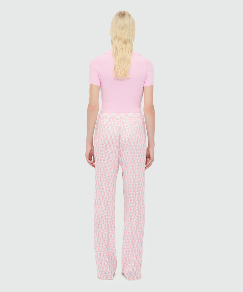 Multicolor pleated check-print trousers 01 Donna 