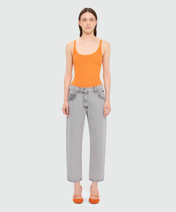 お値下げ中 今の時期にぴったりな未使用SALE MSGM デニム　パール装飾付き Women > Denim SS26 - MSGM Official