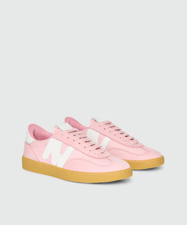 Pink Retro Trainer suede sneakers