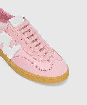 Pink Retro Trainer suede sneakers