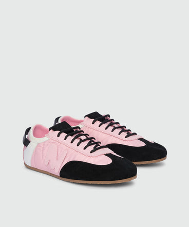 Pink Super Flat suede sneakers