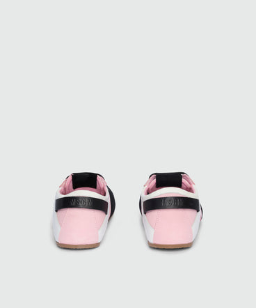 Pink Super Flat suede sneakers