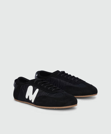 Black Super Flat suede sneakers