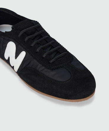 Black Super Flat suede sneakers