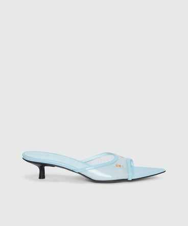 Printed TPU kitten-heel sandals