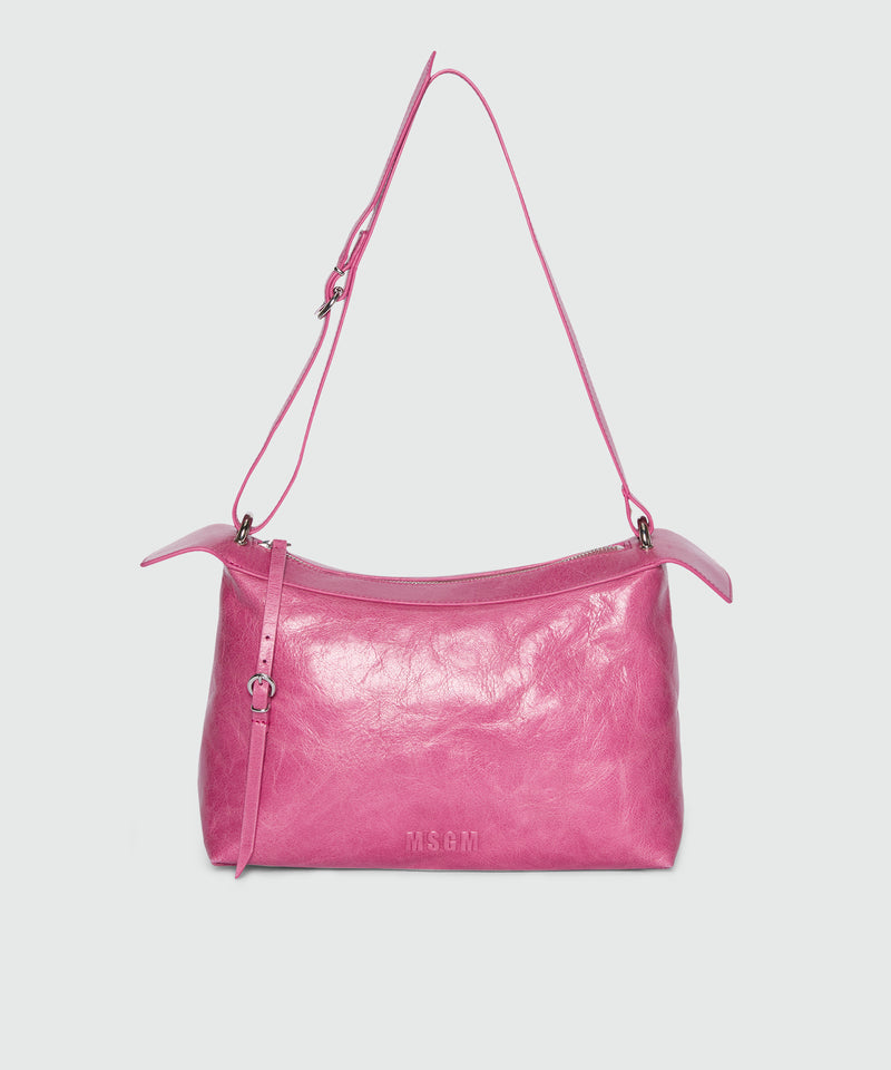 The Molly pink crackled leather shoulder bag 14 Donna 