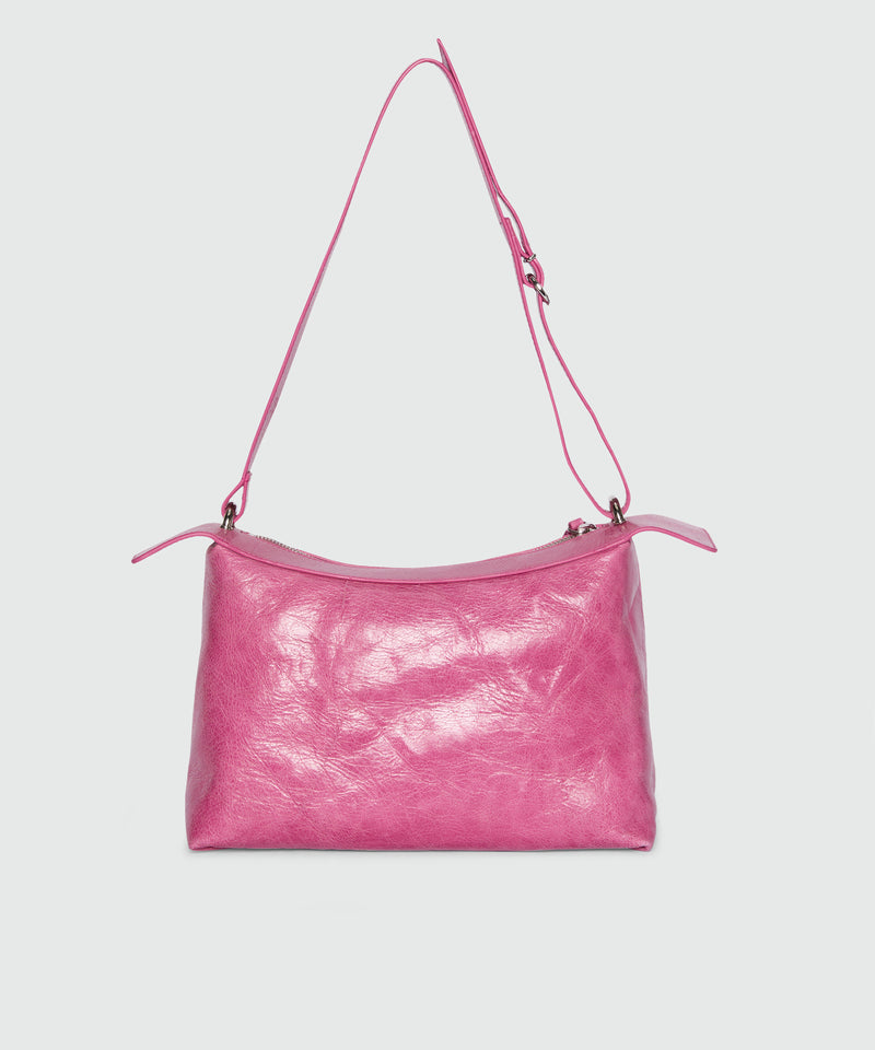 The Molly pink crackled leather shoulder bag 14 Donna 