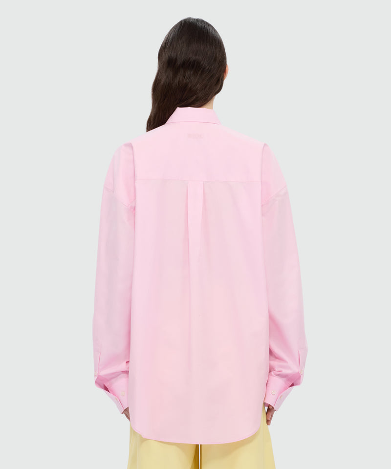 Pink cotton poplin shirt with studs. 13 Donna 