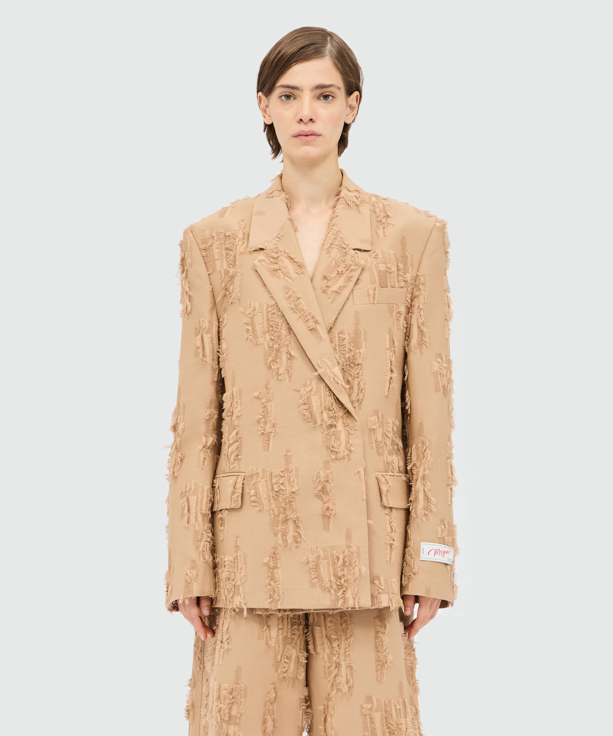 ジャケット・アウター MSGM Houndstooth Ruffle Trench Coat MSGM Coats for Women | Online Sale up to 80% off | Lyst