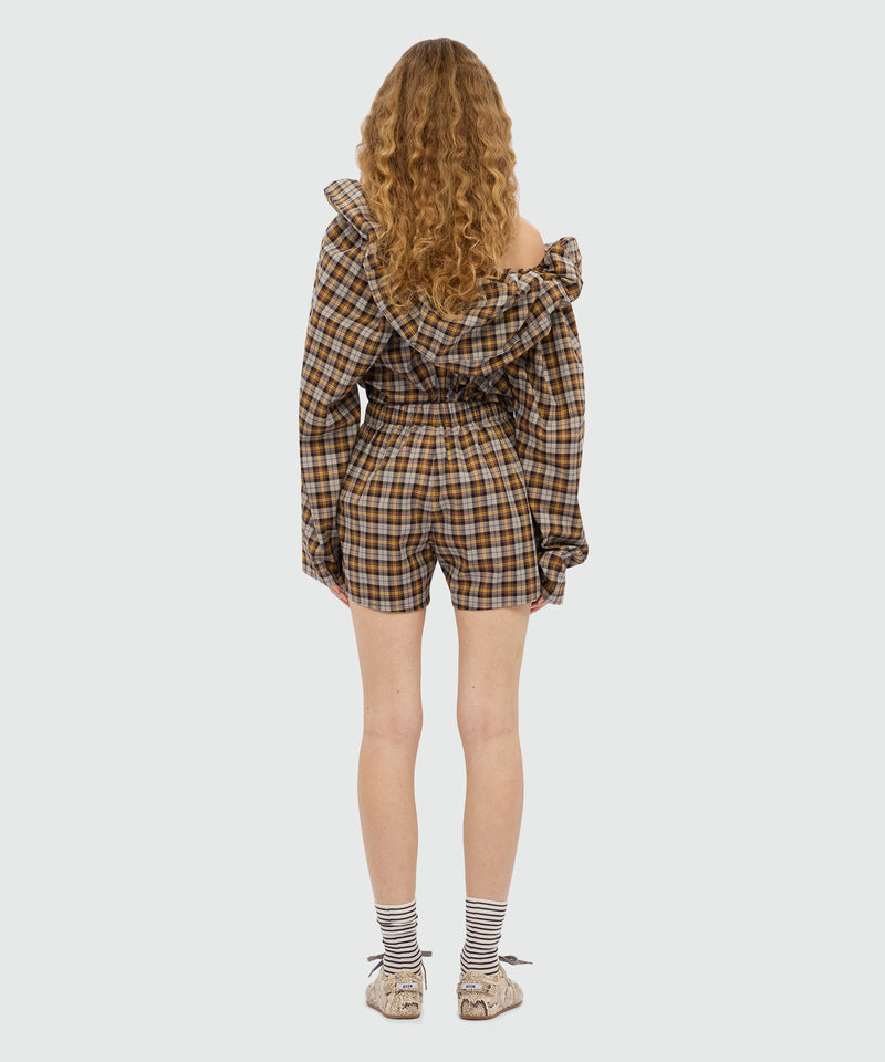 Check cotton boxer shorts. 30 Donna 