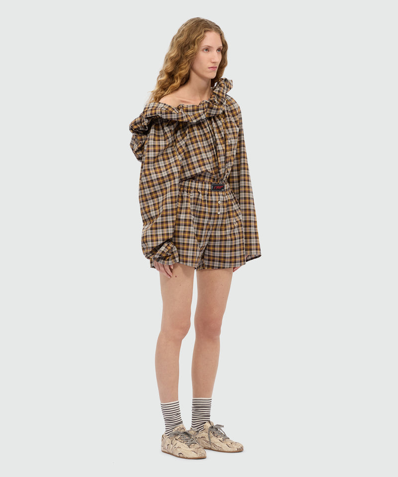 Check cotton boxer shorts. 30 Donna 