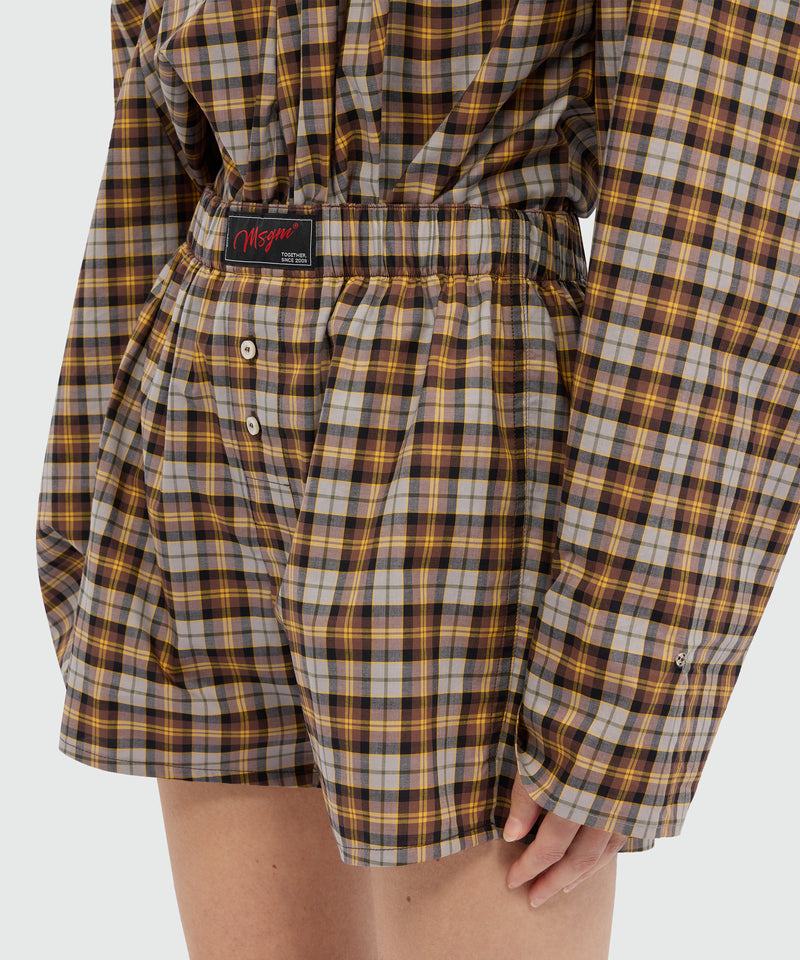Check cotton boxer shorts. 30 Donna 