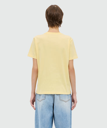 Yellow T-shirt with MSGM graphic print.