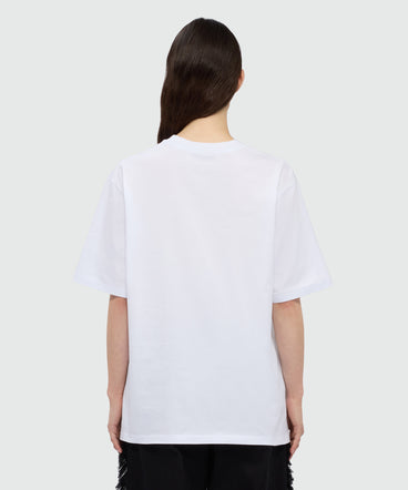 Jersey T-shirt with striped print.
