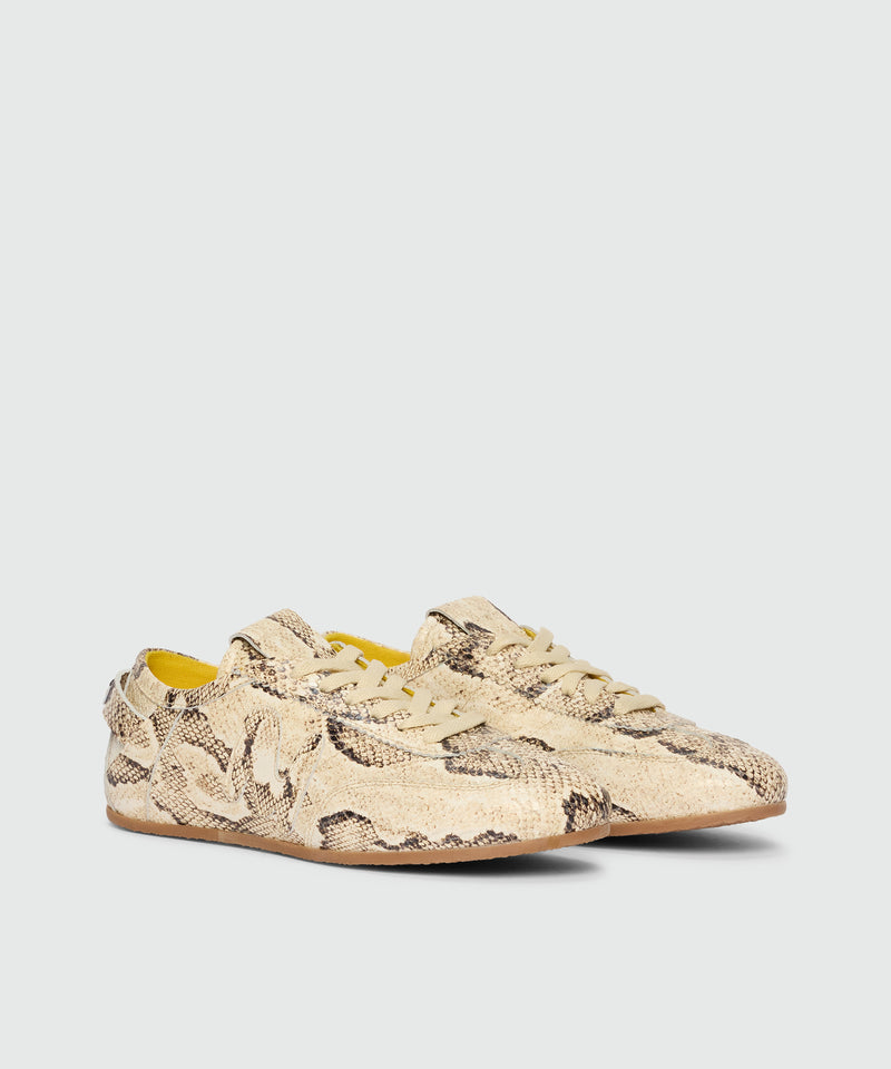 Sneakers super flat con stampa pitonata 23 Donna 