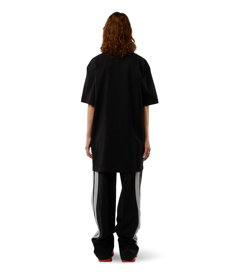 Short sleeve cotton dress BLACK Women 