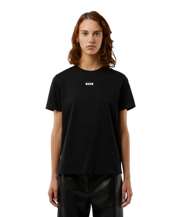 Cotton T-shirt with micro logo