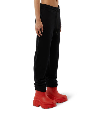 Track pants with high waist and drawstring